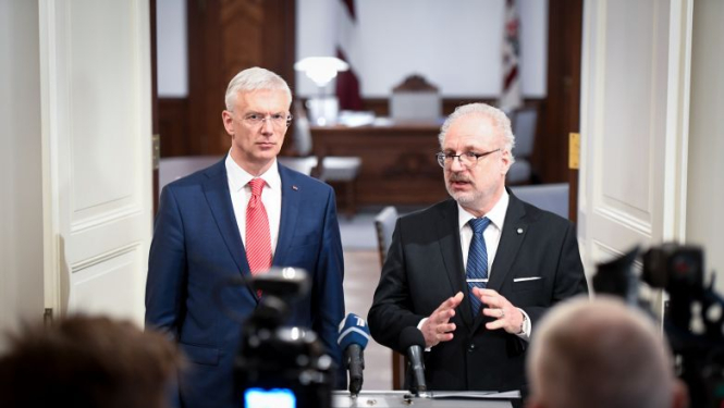 Valsts prezidenta Egila Levita tikšanās ar Ministru prezidentu Krišjāni Kariņu