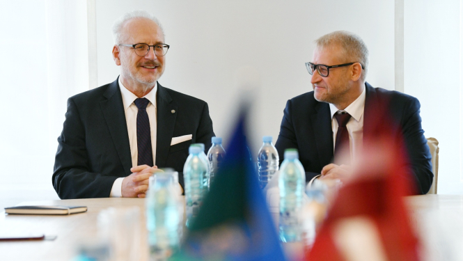 Valsts prezidenta Egila Levita reģionālā vizīte Saldus novadā 2022. gada 27. septembrī. 