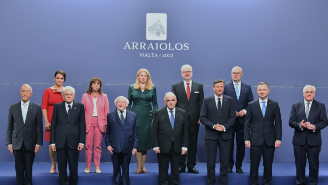 06.10.2022. Valsts prezidents Egils Levits piedalās Arajološas grupas sanāksmē Maltā