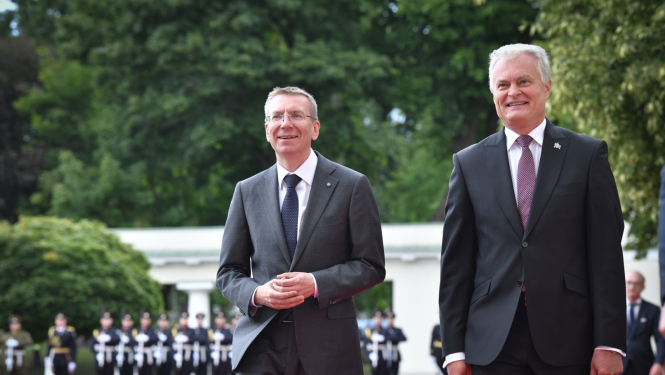 Edgars Rinkēvičs un Gitanas Nausēda