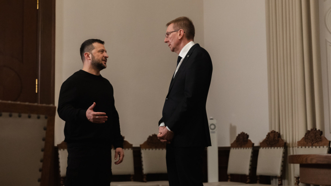 Valsts prezidenta Edgara Rinkēviča saruna ar Ukrainas prezidentu Volodimiru Zelenski 