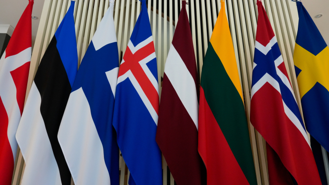 Baltijas valstu un Ziemeļvalstu karogi