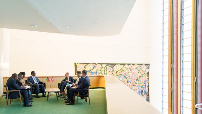 23.09.2024. Valsts prezidenta Edgara Rinkēviča tikšanās ar Malāvijas prezidentu