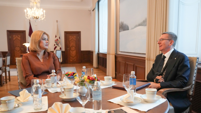 23.10.2024. Valsts prezidenta Edgara Rinkēviča tikšanās ar Ministru prezidenti Eviku Siliņu