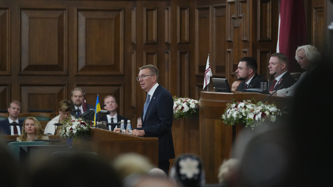 04.05.2025. Valsts prezidenta Edgara Rinkēviča dalība Saeimas svinīgajā sēdē