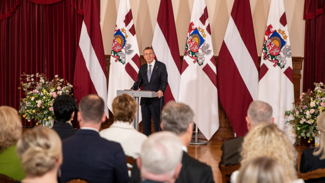 04.05.2025. Valsts prezidenta Edgara Rinkēviča uzruna augstāko Latvijas valsts apbalvojumu pasniegšanas svinīgajā ceremonijā Rīgas pilī