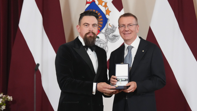 04.05.2025. Latvijas valsts augstāko apbalvojumu – Triju Zvaigžņu ordeņa, Viestura ordeņa un Atzinības krusta – pasniegšanas svinīgā ceremonija