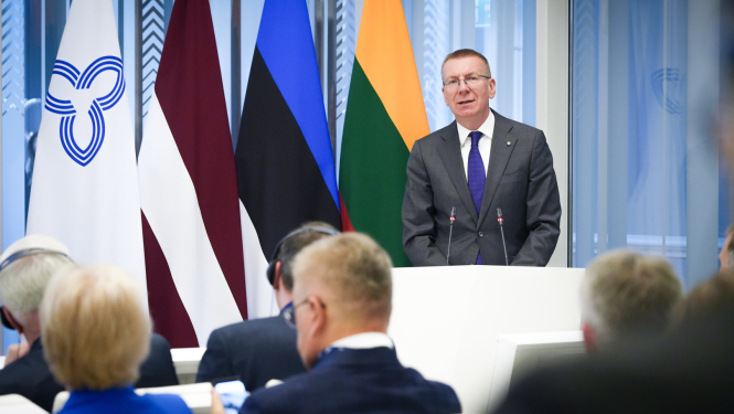 09.05.2025. Valsts prezidenta Edgara Rinkēviča dalība un uzruna Baltijas Asamblejas un Baltijas Ministru padomes konferencē “Diplomātijas robežas un diplomātija ārpus robežām”