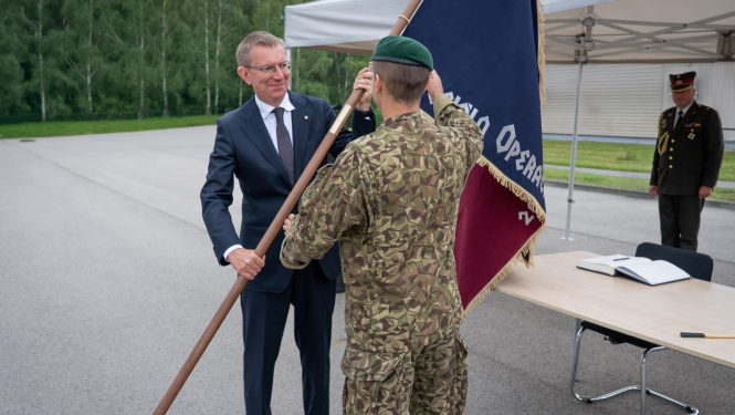 Valsts prezidents Edgars Rinkēvičs piedalās Speciālo operāciju pavēlniecības komandiera maiņas svinīgajā ceremonijā