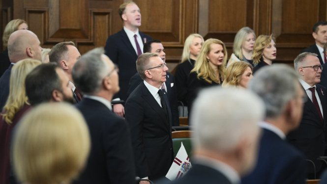 Valsts prezidenta Edgara Rinkēviča dalība Saeimas svinīgajā sēdē