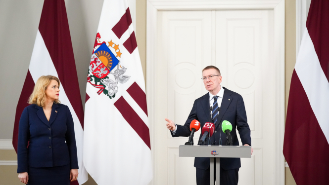 Valsts prezidents un Ministru prezidente preses konferencē