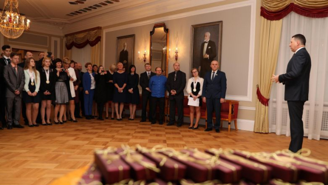 Valsts prezidents Rīgas pilī tiekas ar Latvijas Speciālās Olimpiādes sportistiem