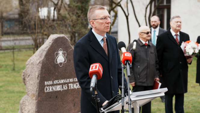 24.04.2026. Valsts prezidenta Edgara Rinkēviča dalība Čornobiļas atomelektrostacijas avārijas upuru piemiņas pasākumā