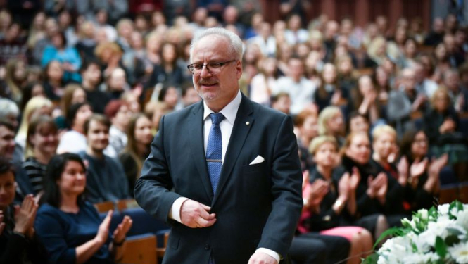 Valsts prezidenta Egila Levita lekcija “Demokrātijas attīstība Latvijā” Rīgas Stradiņa universitātē