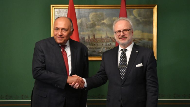 Valsts prezidents tiekas ar Ēģiptes ārlietu ministru Samehu Šukriju