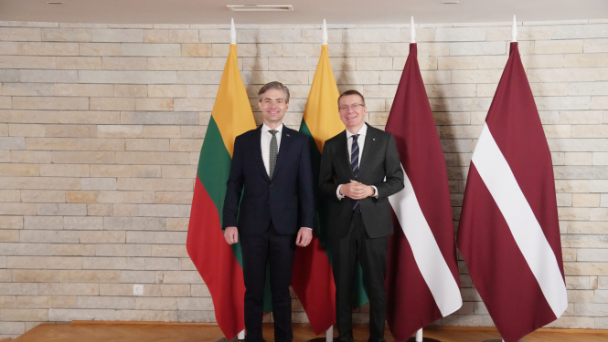 Valsts prezidenta Edgara Rinkēviča tikšanās ar Lietuvas Republikas ārlietu ministru Ķēstuti Budri