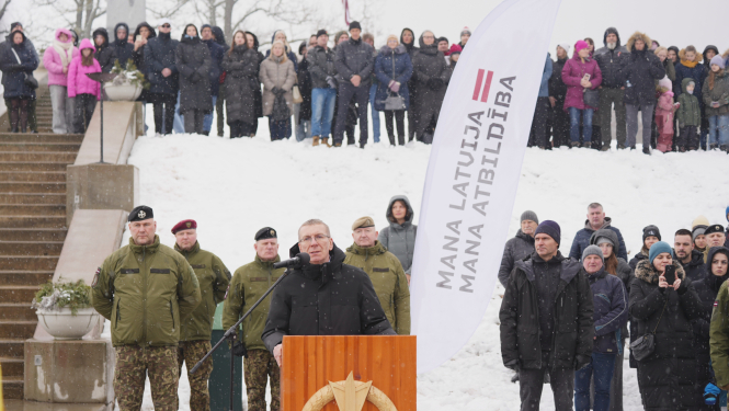 Valsts prezidenta Edgara Rinkēviča uzruna Zemessardzes 2. Vidzemes brigādes 25. Kaujas atbalsta bataljona Valsts aizsardzības dienesta svinīgajā zvēresta ceremonijā Alūksnē