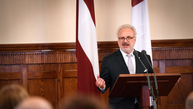 Valsts prezidenta Egila Levita uzruna Ata Kronvalda balvas pasniegšanas ceremonijā