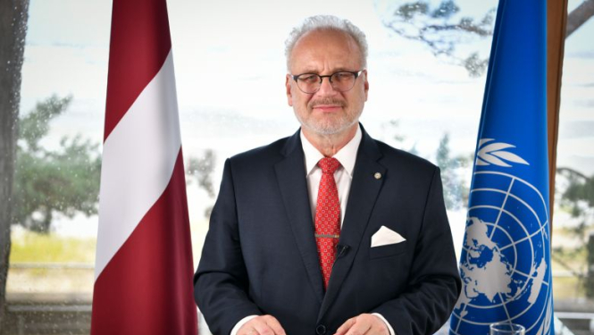 Valsts prezidenta Egila Levita apsveikums ANO dibināšanas 75. gadskārtas atzīmēšanā
