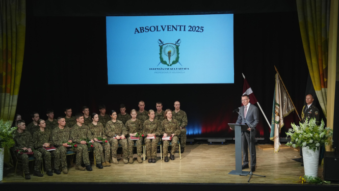 Valsts prezidenta Edgara Rinkēviča dalība Pulkveža Oskara Kalpaka profesionālās vidusskolas izlaiduma ceremonijā