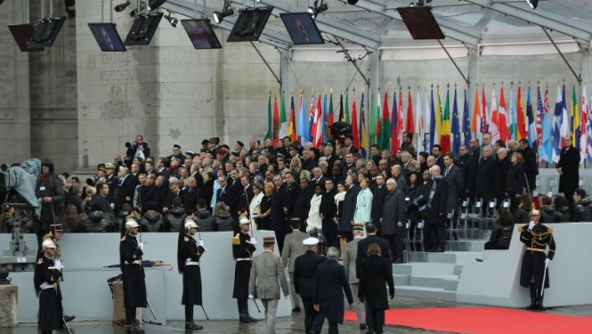 Valsts prezidents piedalās Pirmā pasaules kara beigu 100. gadadienas piemiņai veltītajos pasākumos Parīzē