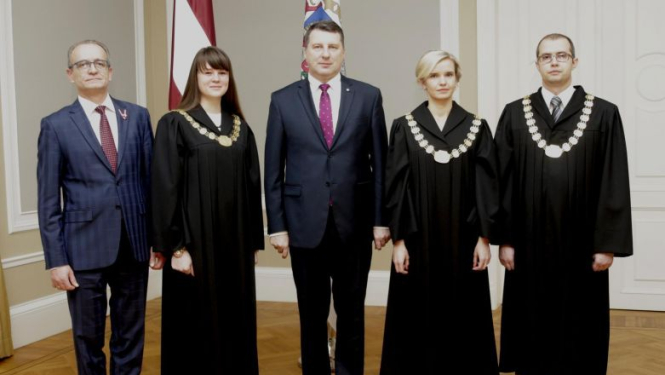 Valsts prezidents pieņem tiesnešu zvērestus