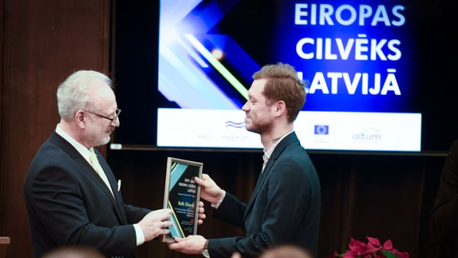 Valsts prezidenta Egila Levita runa “Gada Eiropas cilvēks Latvijā” apbalvošanas pasākumā