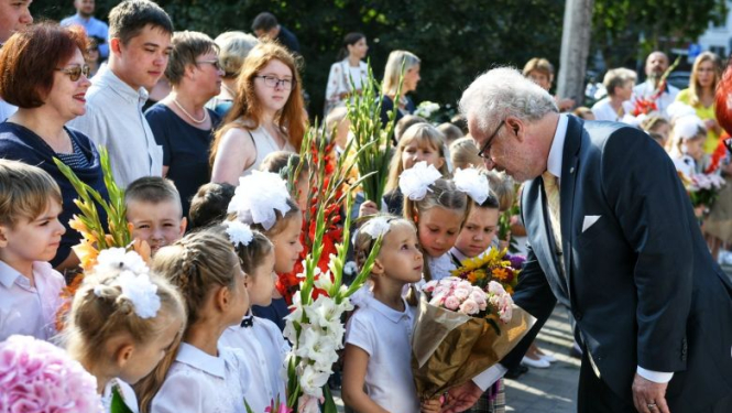 Valsts prezidenta Egila Levita uzruna Zinību dienā Rīgas 88. vidusskolā