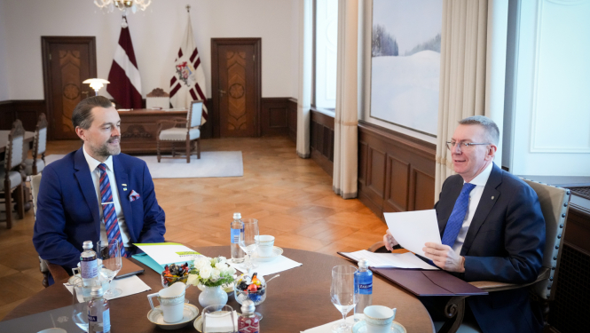 9.03.2026. Valsts prezidenta Edgara Rinkēviča tikšanās ar AS “Attīstības finanšu institūcija Altum” valdes priekšsēdētāju Reini Bērziņu