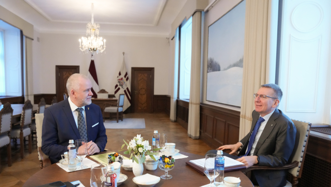 30. janvārī Valsts prezidents Edgars Rinkēvičs Rīgas pilī tikās ar Valmieras novada domes priekšsēdētāju Jāni Baiku.