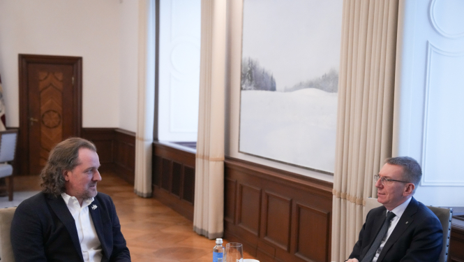 Valsts prezidenta Edgara Rinkēviča tikšanās ar Latvijas Darba devēju konfederācijas prezidentu Andri Biti
