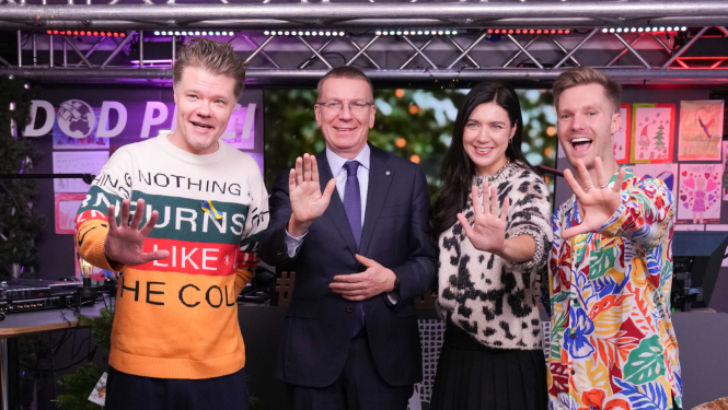 Valsts prezidenta Edgara Rinkēviča dalība labdarības maratonā “Dod pieci!”