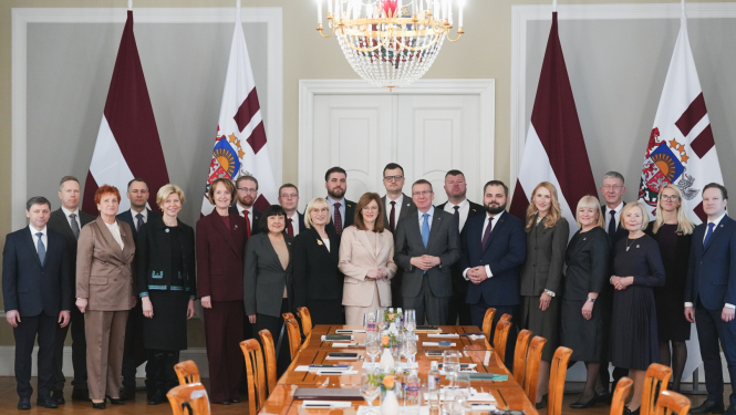 Valsts prezidents Edgars Rinkēvičs tiekas ar Saeimas frakciju “Jaunā Vienotība”