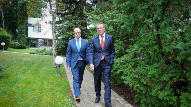 Valsts prezidents Edgars Rinkēvičs tiekas ar valsts kontrolieri Edgaru Korčaginu