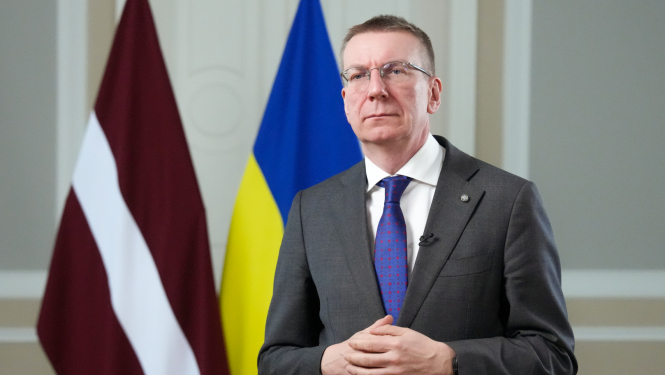 Valsts prezidenta Edgara Rinkēviča videouzruna Krievijas sāktā pilna mēroga kara pret Ukrainu ceturtajā gadadienā