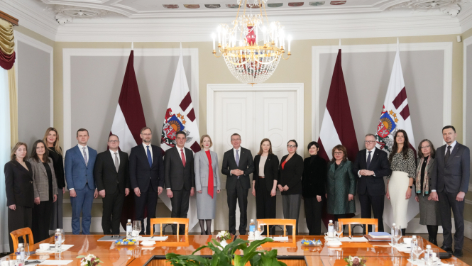 Valsts prezidenta Edgara Rinkēviča tikšanās ar projekta "Liepāja - Eiropas kultūras galvaspilsēta 2027. gadā (Liepāja 2027)" pārraudzības padomi 