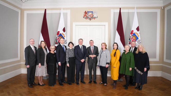 27.02.2025.  Valsts prezidenta Edgara Rinkēviča tikšanās ar Pasaules brīvo latviešu apvienības (PBLA) vadības delegāciju