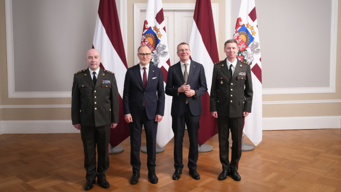 03.02.2025. Valsts prezidenta Edgara Rinkēviča tikšanās ar Latvijas Pašvaldību savienības priekšsēdi Gintu Kaminski