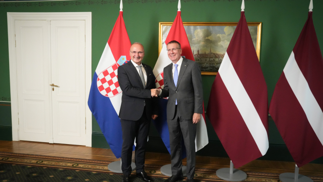 Valsts prezidents tiekas ar Horvātijas ārlietu un Eiropas lietu ministru