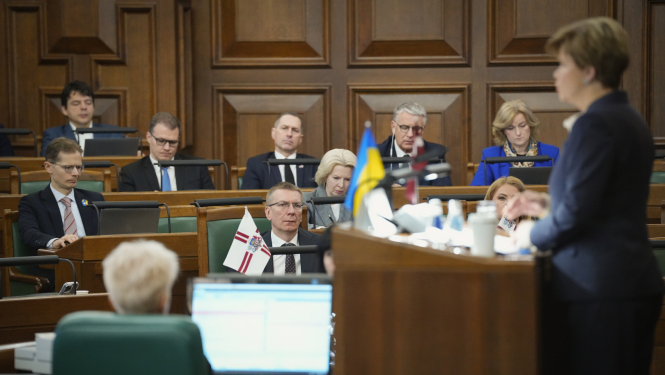 29. janvārī Valsts prezidents Edgars Rinkēvičs piedalījās Saeimas ārlietu debatēs.