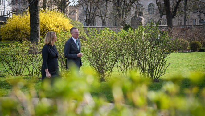 Valsts prezidenta Edgara Rinkēviča un Ministru prezidentes Evikas Siliņas preses konference