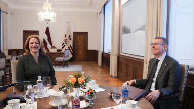 Valsts prezidenta Edgara Rinkēviča un Ministru prezidentes Evikas Siliņas tikšanās