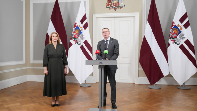 Valsts prezidenta Edgara Rinkēviča un Ministru prezidentes Evikas Siliņas kopīga preses konference