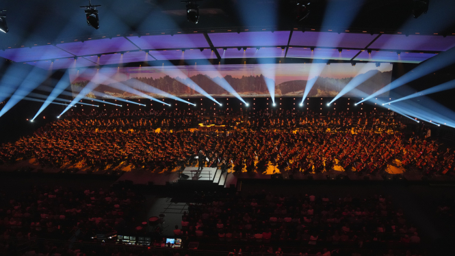 Valsts prezidents Edgars Rinkēvičs apmeklē XIII Latvijas Skolu jaunatnes dziesmu un deju svētku Simfoniskās mūzikas koncertu “Daudzskanīgais debesjums”