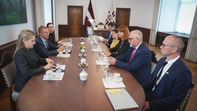 Valsts prezidents Edgars Rinkēvičs tiekas ar Latvijas lauksaimnieku organizāciju vadību