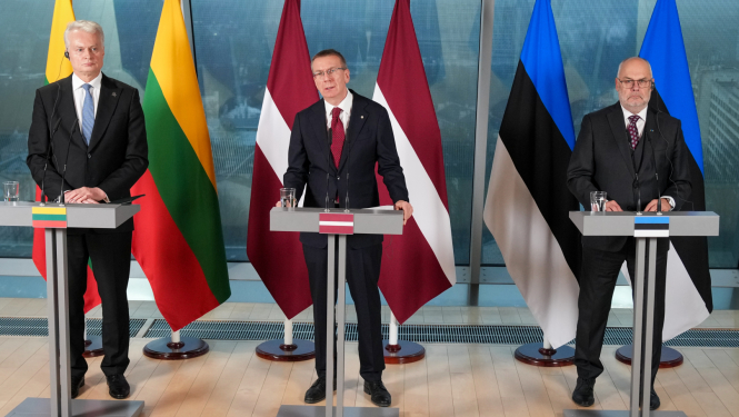 Baltijas valstu prezidentu kopīga preses konference