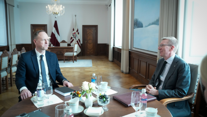 24.03.2026. Valsts prezidenta Edgara Rinkēviča tikšanās ar Eiropas prokuroru Gati Doniku