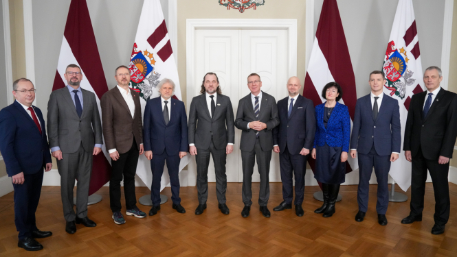 Valsts prezidents Edgars Rinkēvičs Rīgas pilī tiekas ar Latvijas Darba devēju konfederācijas pārstāvjiem