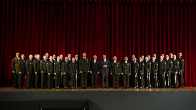 Valsts prezidenta Edgara Rinkēviča dalība Latvijas Nacionālās aizsardzības akadēmijas virsnieku izlaidumā