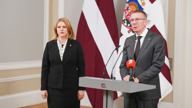 Valsts prezidenta Edgara Rinkēviča un Ministru prezidentes Evikas Siliņas tikšanās un kopīga preses konference